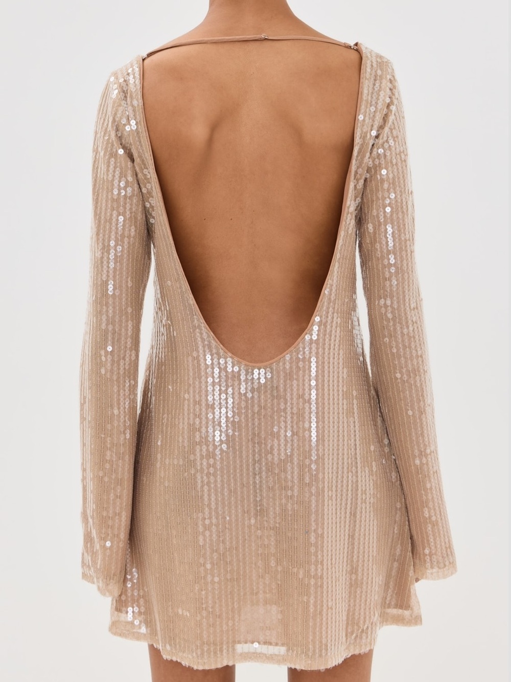 Reformation Sereia Champagne Sequin Dress - Picture 2 of 8